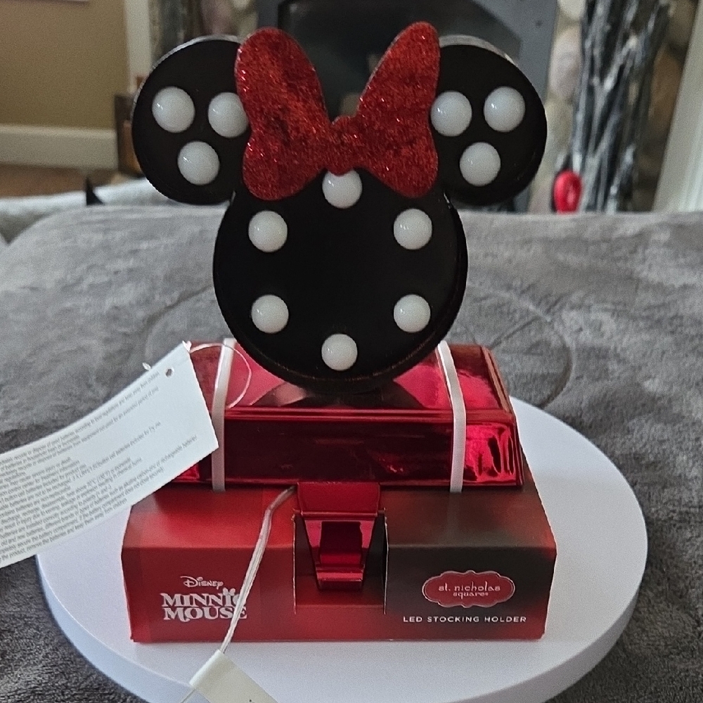 Disney Minnie Mouse Red and Black LED Holder